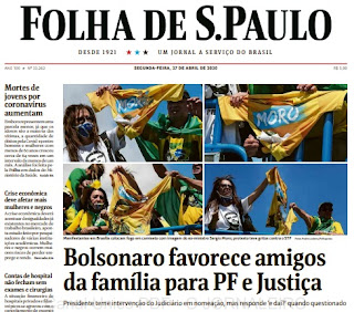 Leia o Jornal Folha de São Paulo do dia 27.04.2020