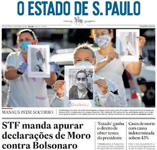 Leia o Jornal Estadão do dia 28.04.2020