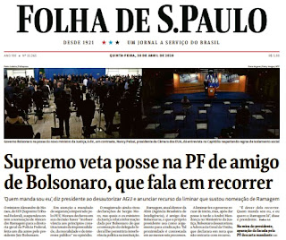 Leia o Jornal Folha de São Paulo do dia 30.04.2020
