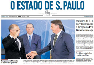 Leia o Jornal Estadão do dia 30.04.2020