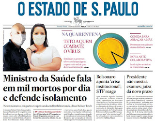 Leia o Jornal Estadão do dia 01.05.2020