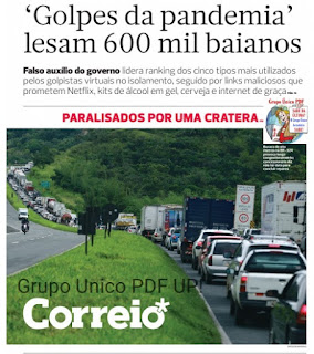Leia o Jornal Correio da Bahia do dia 01.05.2020