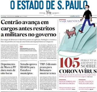 Leia o Jornal Estadão do dia 03.05.2020