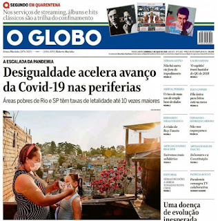 Leia o Jornal O Globo do dia 03.05.2020