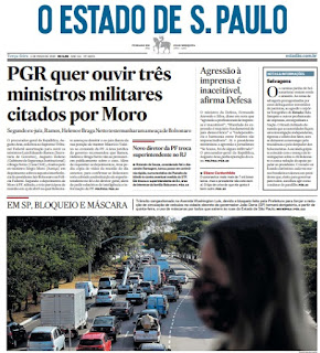 Leia o Jornal Estadão do dia 05.05.2020