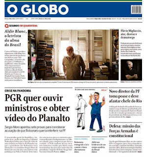 Leia o Jornal O Globo do dia 05.05.2020