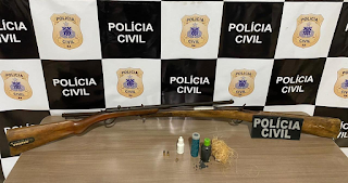 Arma e munições são apreendidas pela DT de Araci