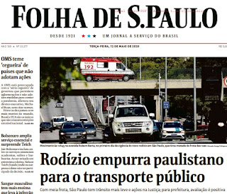 Leia o Jornal Folha de São Paulo do dia 12.05.2020