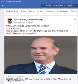 Busca e apreensão da PF em Paulo Afonso foi por fake News contra Anilton Bastos