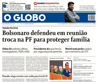 Leia o Jornal O Globo do dia 13.05.2020