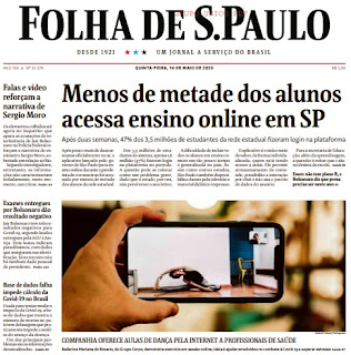 Leia o Jornal Folha de São Paulo do dia 14.05.2020