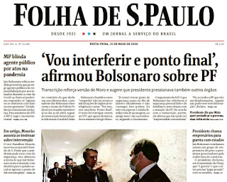 Leia o Jornal Folha de São Paulo do dia 15.05.2020