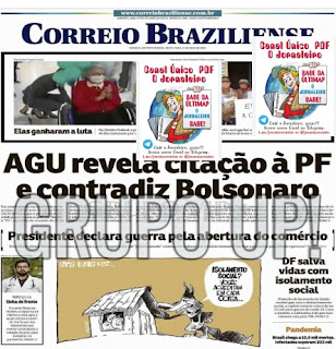 Leia o Jornal Correio Braziliense do dia 15.05.2020