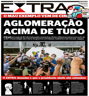 Leia o Jornal Extra do dia 18.05.2020