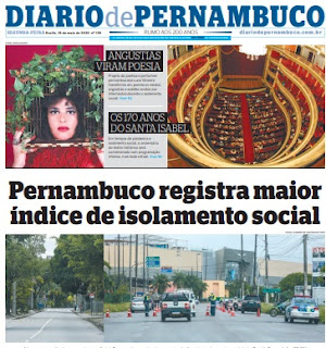 Leia o Jornal Diário de Pernambuco do dia 18.05.2020