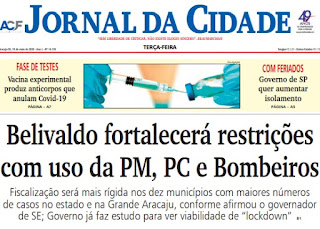 Leia o Jornal da Cidade do dia 19.05.2020