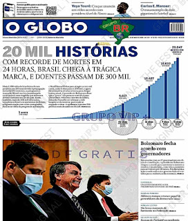 Leia o Jornal O Globo do dia 22.05.2020