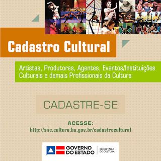 Secretaria de Cultura da Bahia convoca para Cadastro Cultural