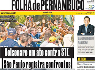 Leia o Jornal Folha de Pernambuco do dia 01.06.2020