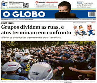 Leia o Jornal O Globo do dia 01.06.2020