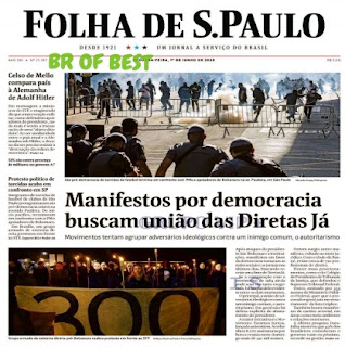 Leia o Jornal Folha de São Paulo do dia 01.06.2020