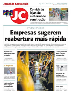 Leia o Jornal do Cómercio do dia 03.06.2020