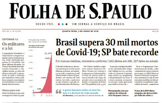 Leia o Jornal Folha de São Paulo do dia 03.06.2020