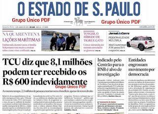Leia o Jornal Estadão do dia 03.06.2020