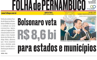 Leia o Jornal Folhja de Pernambuco do dia 04.06.2020