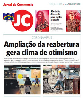 Leio o Jornal do Comércio do dia