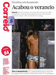 Leio o Jornal Correio da Bahia do dia