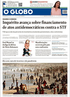 Leia o Jornal O Globo do dia 22.06.2020