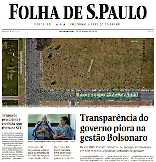 Leia o Jornal Folha de São Paulo do dia 22.06.2020