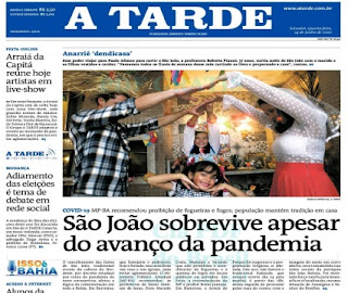 Leia o Jornal A Tarde do dia 24.06.2020