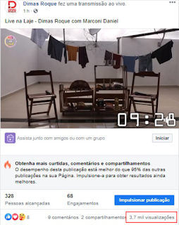 Live na Laje deste domingo recebeu o vereador Marconi Daniel