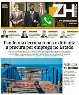 Leia o Jornal Zero Hora do dia 29.06.2020