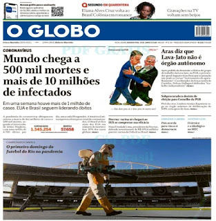 Leia o Jornal O Globo do dia 29.06.2020