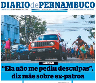 Leia o Jornal Diário de Pernambuco do dia 29.06.2020