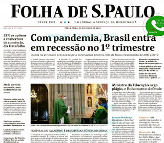 Leia o Jornal Folha de São Paulo do dia 30.06.2020