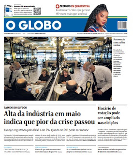 Leia o Jornal O Globo do dia 03.07.2020