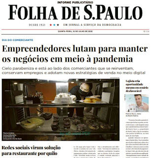 Leia o Jornal Folha de São Paulo do dia 15.07.2020