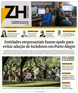 Leia o Jornal Zero Hora do dia 20.07.2020