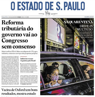 Leia o Jornal Estadão do dia 21.07.2020