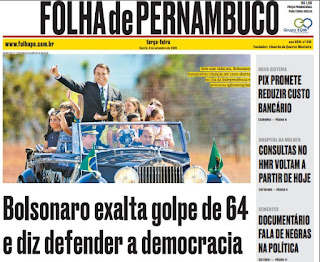 Leia o Jornal Folha de Pernambuco do dia 08.09.2020