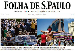 Leia o Jornal Folha de São Paulo do dia 08.09.2020