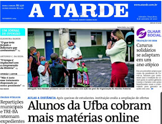 Leia o Jornal o Jornal A Tarde do dia 08.09.2020