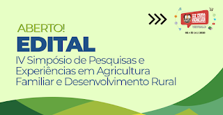4ª edição do Simpósio de Pesquisas e Experiências em Agricultura Familiar está com inscrições abertas